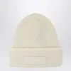 Jacquemus Ribbed Wool Hat Off White Women In White