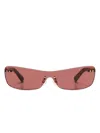 Jacquemus Rimless Sunglsses In Brown