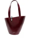 Jacquemus Le Bambola Moyen Leather Shoulder Bag In Red