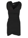 Jacquemus Rita Draped Gathered Crepe De Chine Mini Dress