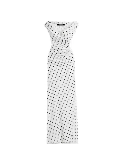 JACQUEMUS JACQUEMUS RITA  LONG DRESS WHITE AND BLACK