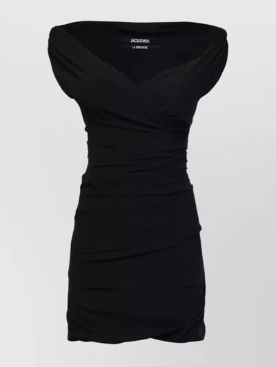 JACQUEMUS RITA MINI V NECK DRESS