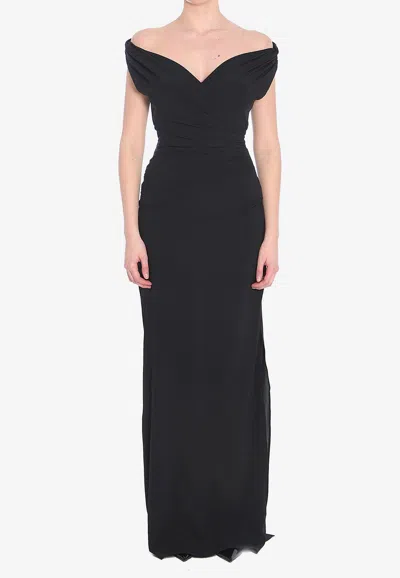 Jacquemus La Robe Rita Longue Gown In Black