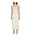 Jacquemus Robe Ruban Midi Drss Cutout Sides White In White