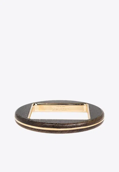 Jacquemus Rond Bangle Bracelet In Goldbrown