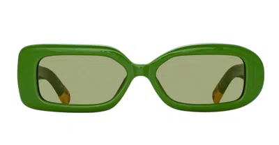 JACQUEMUS ROND CARRE - JADE GREEN SUNGLASSES