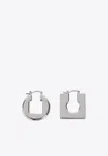Jacquemus Rond Carré Asymmetrical Earrings In Silver