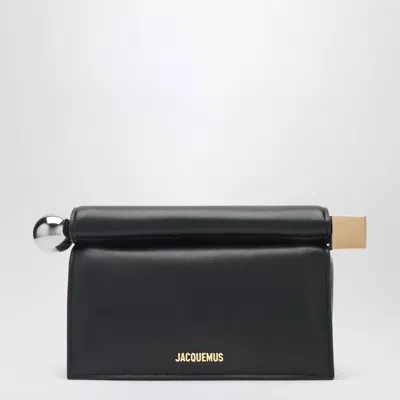JACQUEMUS JACQUEMUS ROND CARRÉ BLACK POUCH