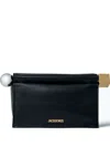 Jacquemus Rond Carré Clutch Bag In Black
