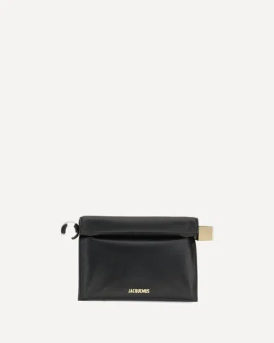 Jacquemus Rond Carré Clutch Bag In Black