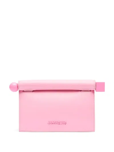 Jacquemus Rond Carré Clutch Bag In Pink