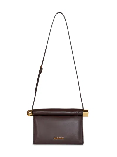 Jacquemus Rond Carré Clutch In Brown
