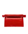 Shop Jacquemus The Rond Carré Clutch Bag In Red
