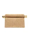 Jacquemus Woven La Pochette Clutch Bag In Nude