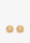 Jacquemus Rond Carré Earrings In Gold