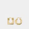 Jacquemus Rond Carre Earrings -  - Metal - Gold Tone In Gold