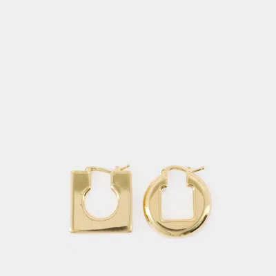 Jacquemus Rond Carre Earrings -  - Metal - Gold Tone