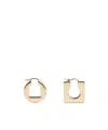 Jacquemus Round Square Earrings In Gold