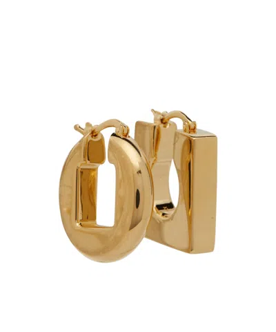 Jacquemus Rond Carre Earrings In Gold