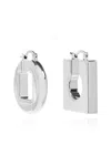 Jacquemus Women Asymmetric Mini Earrings In Silver
