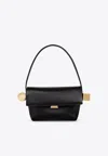 Jacquemus 'le Rond Carre' Black Shoulder Bag With Shoulder Strap