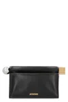 Jacquemus Rond Carré Clutch Bag In Black
