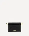 Jacquemus Rectangular Lamb Leather Clutch With Rolled Handle In Black