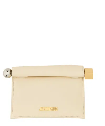 Jacquemus Rond Carré Mini Clutch In White