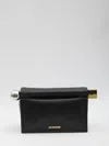 Jacquemus Square Round Clutch Pouch In Black