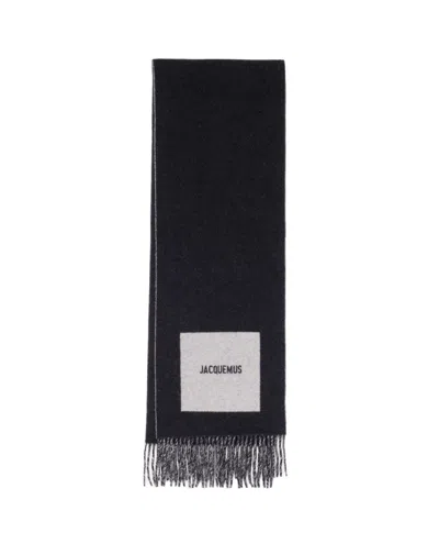Jacquemus Rond Carre' Scarf In Black