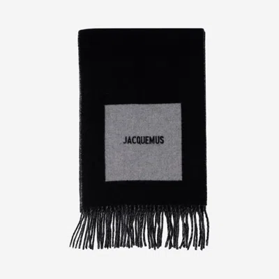 Jacquemus Polo Ralph Lauren Blue Logo Shirt In Black