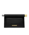 Jacquemus Women La Petite Pochette Rond Leather Clutch
