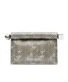 Jacquemus La Petite Pochette Snake Print Clutch In Gray