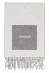 Jacquemus Panelled Fringed Scarf In Gray