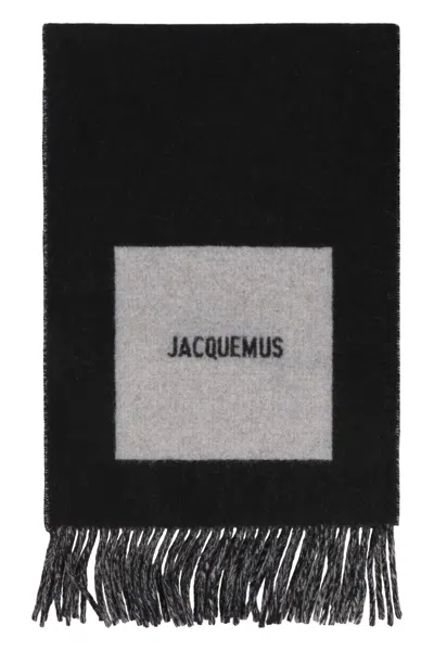 Jacquemus Polo Ralph Lauren Blue Logo Shirt In Black