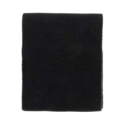 Jacquemus 'rond Carré' Wool Scarf In Black