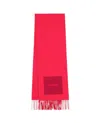 Jacquemus Red La Casa 'l'écharpe Rond Carré' Scarf In Red