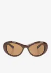 Jacquemus Rond Rounded Sunglasses In Brown