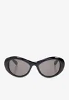Jacquemus Rond Rounded Sunglasses In Gray