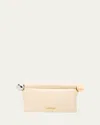 Jacquemus Ronde Carré Leather Clutch In Neutral
