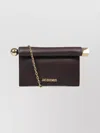 Jacquemus Round Clutch Bag Chain Strap In Brown