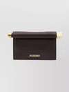 Jacquemus Rectangular Leather Clutch And Chain Strap