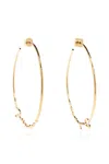 Jacquemus Logo-lettering Hoop Earrings In Gold