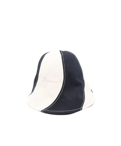 JACQUEMUS JACQUEMUS LOGO EMBROIDERED STRIPED BUCKET HAT