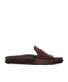 Jacquemus Mocassin Suede Slides In Black