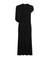 Jacquemus La Robe Salerno Asymmetric Open-back Stretch-jersey Midi Dress In Black
