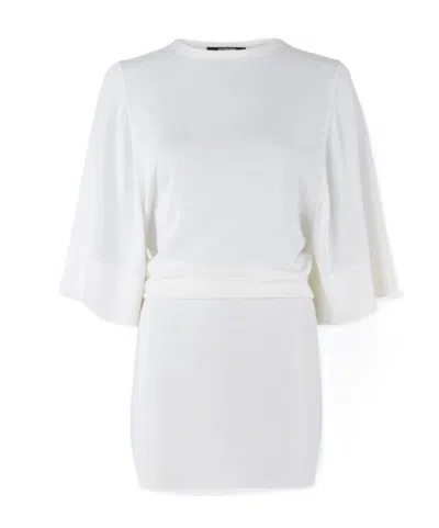 Jacquemus Round-neck Mini Dress In White