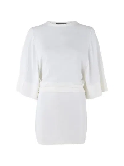Jacquemus Round-neck Mini Dress In White