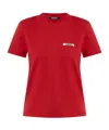 Jacquemus Round Neck Short Sleeve T-shirt In Red