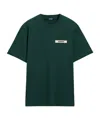 Jacquemus Mens Le Tshirt Gros Grain Brand-patch Regular-fit Cotton-jersey T-shirt Dark Green In Green